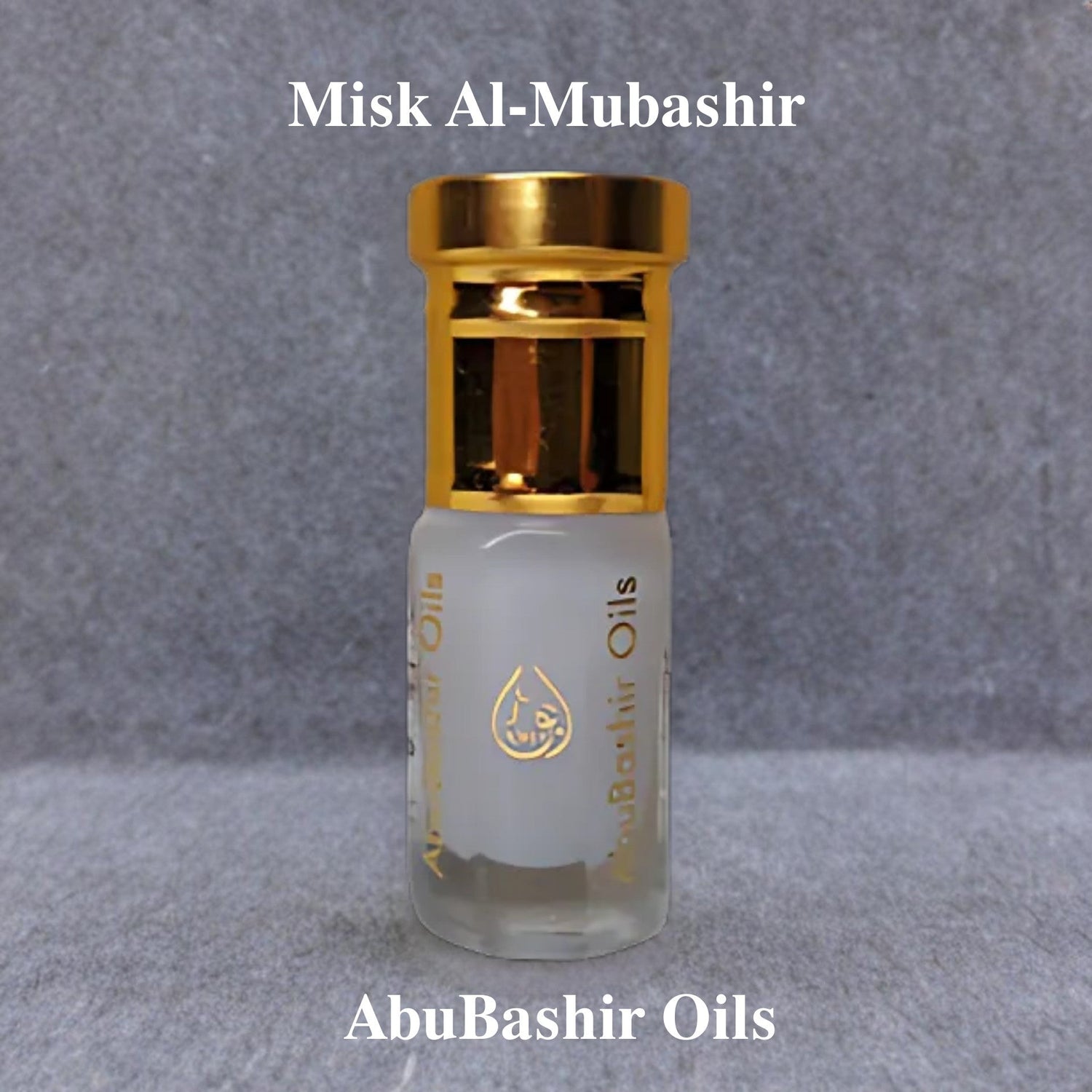 Misk Al-Mubashir musk oil bottle with white musk and creamy scent