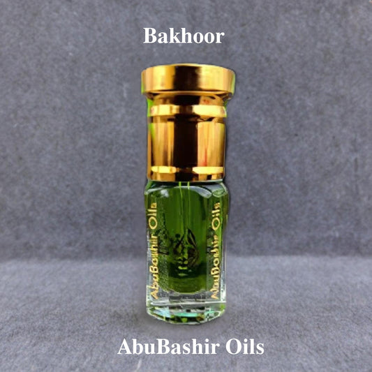 Bakhoor fragrance oil by AbuBashir Oils with amber and citrus, alcohol-free, unisex, long-lasting scent