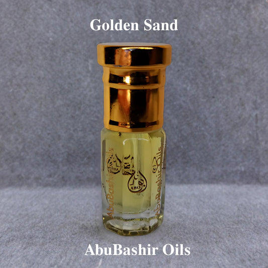 Golden Sand perfume oil bottle by AbuBashir Oils with amber and citrus notes